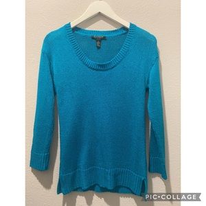 Lauren Ralph Lauren Yarn Blue Sweater Size Small